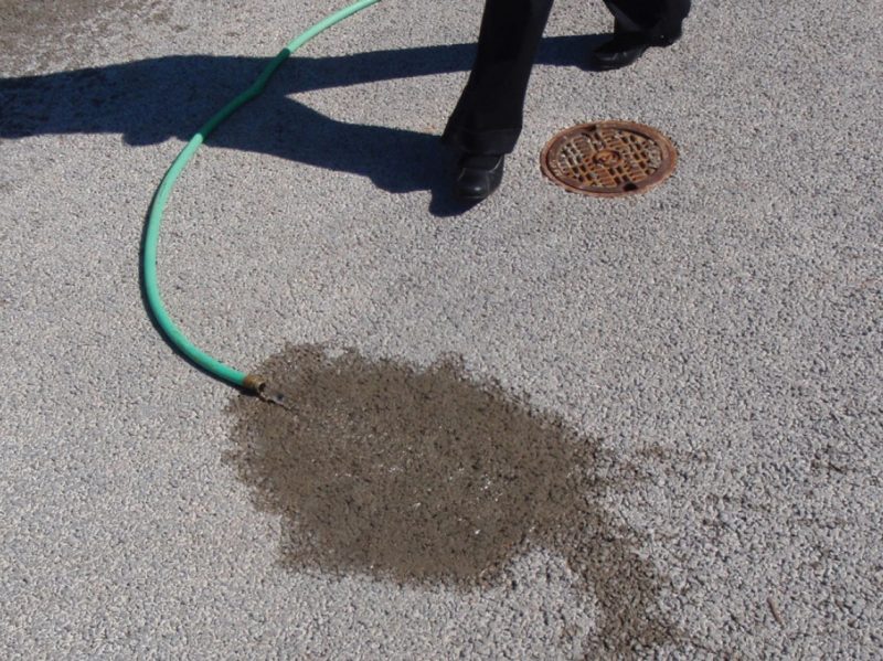 Typical permeable pavement.