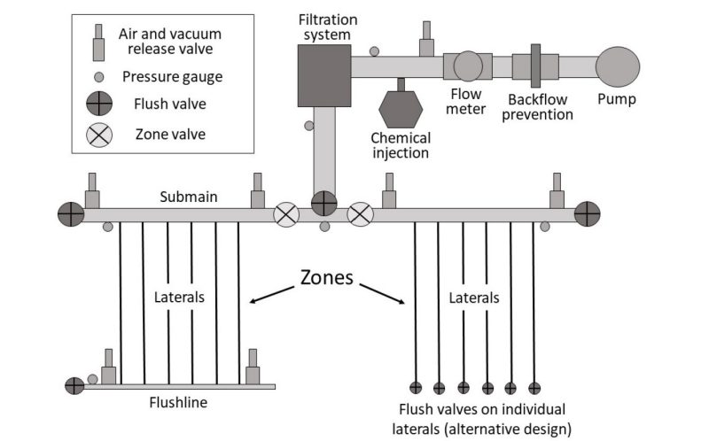 Schematic of microirrigation system