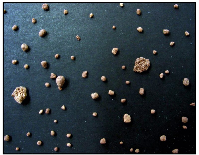 Pelletized lime (-#200 mesh ground limestone cemented into pellets that breakdown with soil moisture).