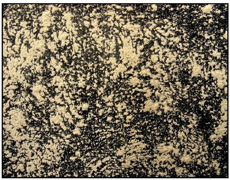 Agricultural limestone particles ground to pass a 100-mesh sieve.