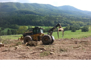Skidding operation in the Virginia mountain region.