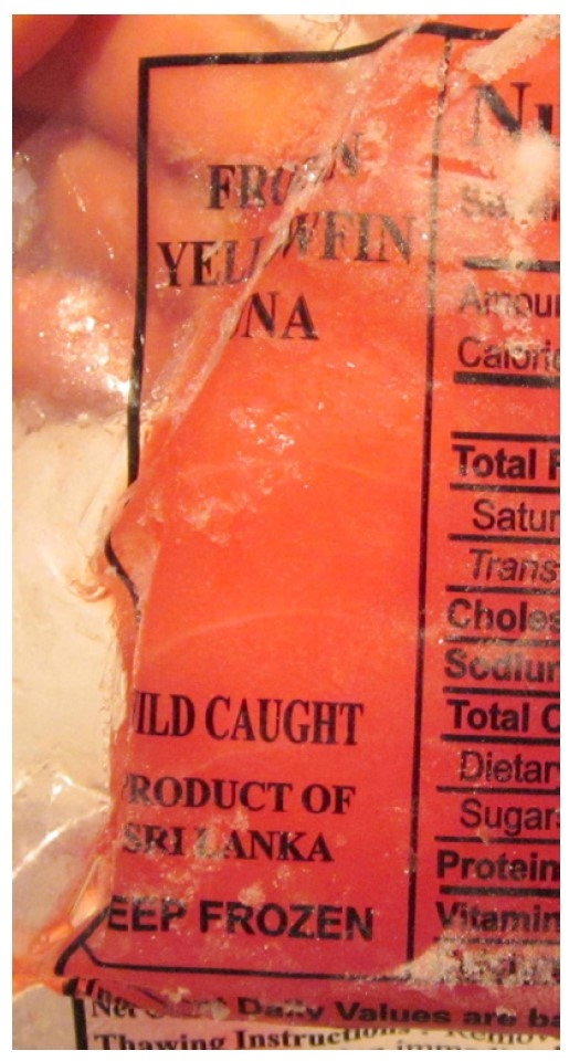Frozen fish product.