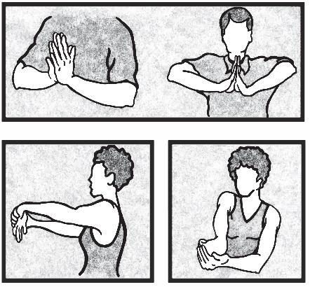 The diagram show the favorable position of simple wrist exercises that help prevent MSD's