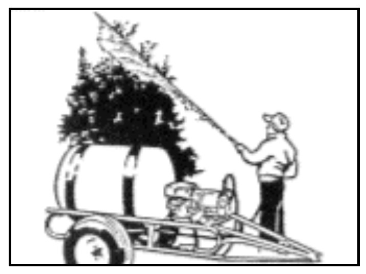 High pressure sprayer needed for tall trees.