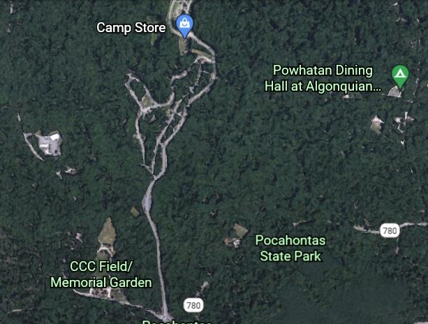 Figure 1. Example of a forest bathing walking map. (Theresa Nartea, Virginia Cooperative Extension)