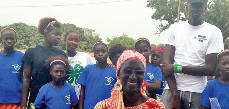 Bineta Guisse with one of several 4-H clubs in Senegal.