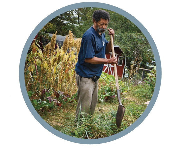 A man working on a field.