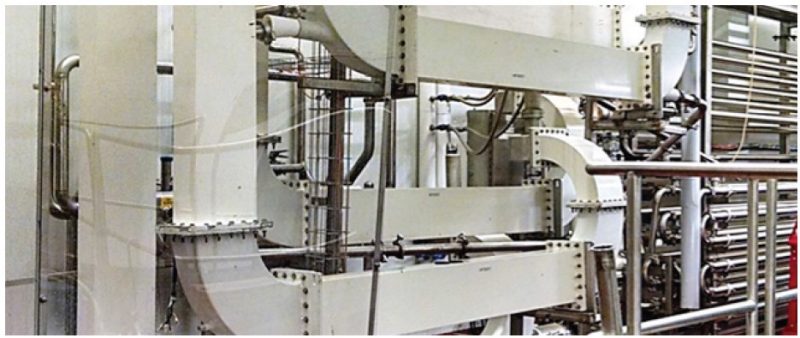 A commercial microwave processing system developed by the food engineering team at North Carolina State University.