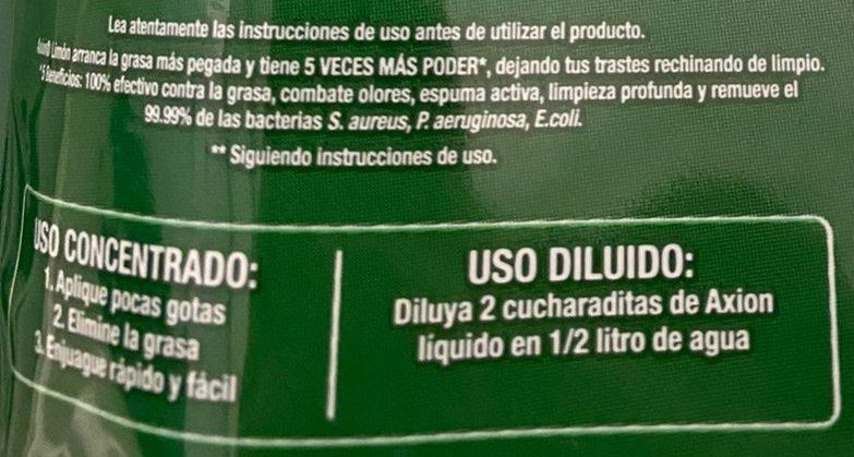 Etiquetas de productos que indican el propósito y como utilizar el producto.