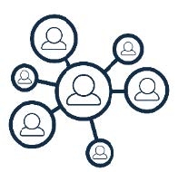 Drawing of a professional network.